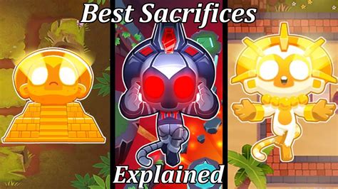 In terms of BEST sacrifices ice and glue are strong and if it is bananza a long lasting strat if that is what you want is ice, farm, super. . Btd6 sun temple best sacrifices